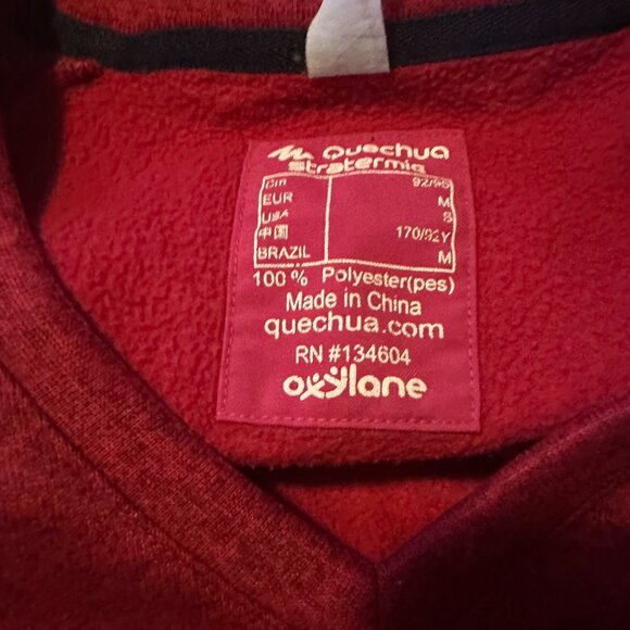 Quechua Stratermic red v neck top with elbow pads size S - Picture 3 of 6